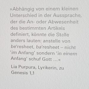 Kunst am Bau - ba'resheet Beschreibung