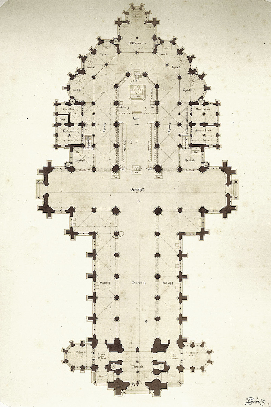 Entwurfsplan Vinzenz Statz 1859