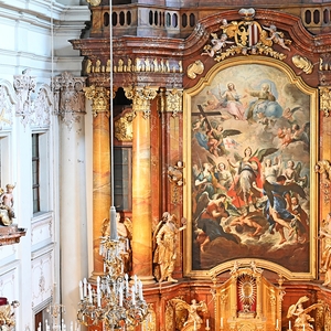 Hochaltar: Hochaltarbild: Die sieben Engelsfürsten von Martino Altomonte