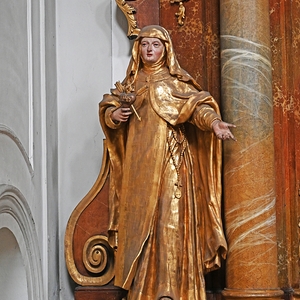 Augustinus-altar: Statue der Hl. Theresia von Franz Joseph Mähl